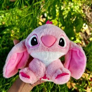 NWOT Angel Plush Pink Stitch Keychain Pendant Charm